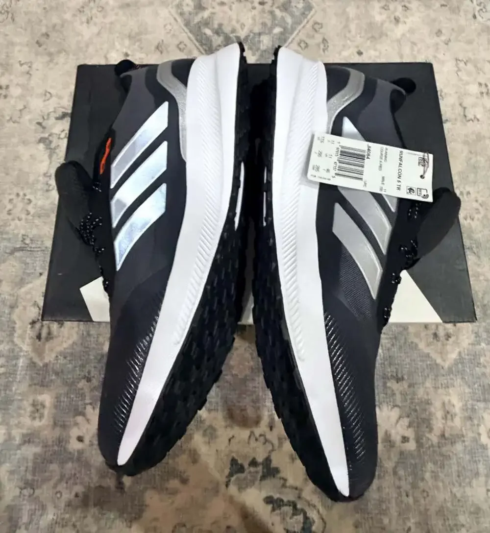 Adidas Men's Runfalcon 5 TR Running Shoes Core Black/Silver Metallic/Carbon